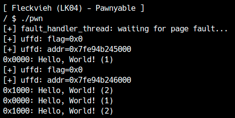 esempio di userfaultfd in azione