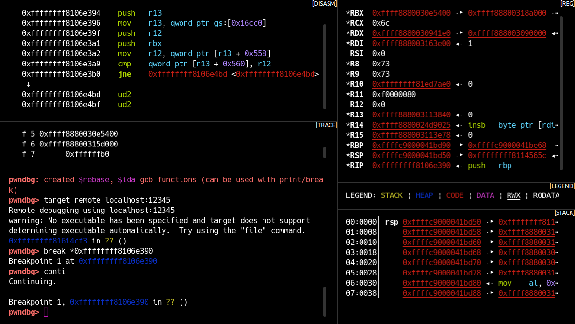 Breakpoint su commit_creds