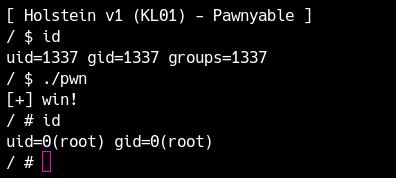 ret2usrによるLPEの様子